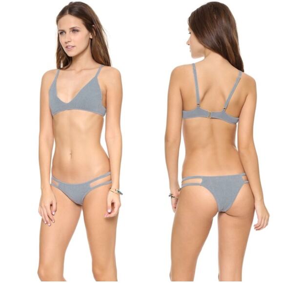 Beach Riot x Stone Cold Fox Capri Gray Knit Bikini Size S - Picture 1 of 7